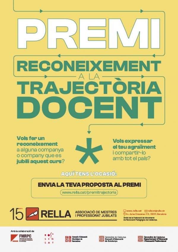  PREMI RECONEIXEMENT TRAJECTÒRIA DOCENT &bsol;&bsol;&bsol; RELLA