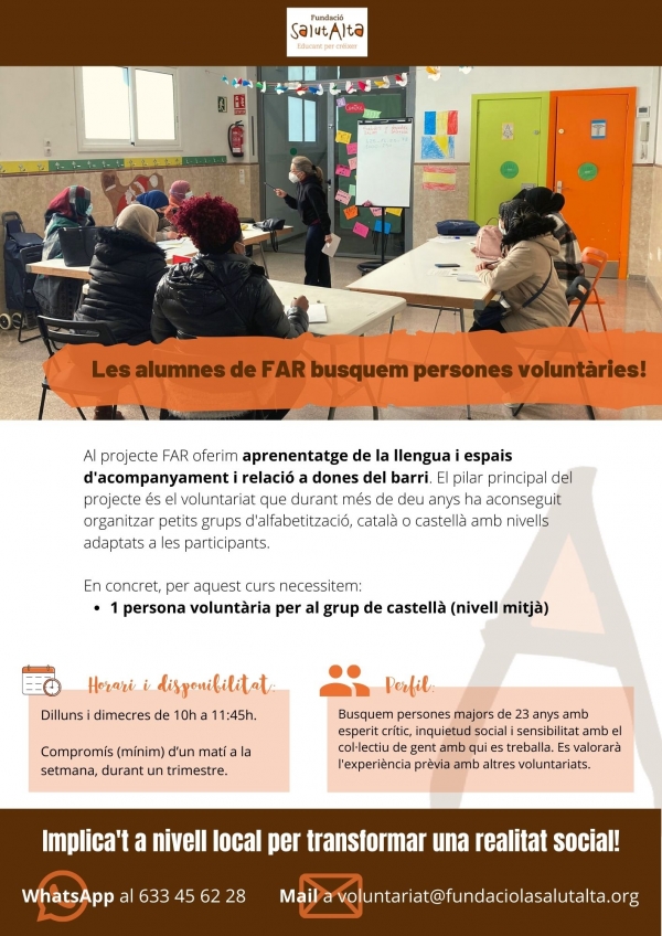 NOVES PROPOSTES DE VOLUNTARIAT  &bsol;&bsol;&bsol; RELLA