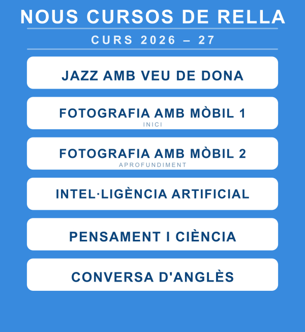 PROPOSTA DE NOUS CURSOS  CURS 2026/27 &bsol;&bsol;&bsol; RELLA