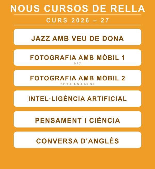 PROPOSTA DE NOUS CURSOS  CURS 2026/27 &bsol;&bsol;&bsol; RELLA