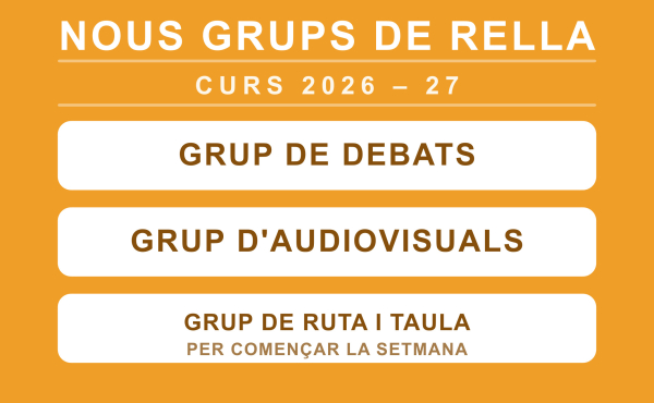 PROPOSTA DE NOUS GRUPS DE RELLA CURS 2026/27 &bsol;&bsol;&bsol; RELLA