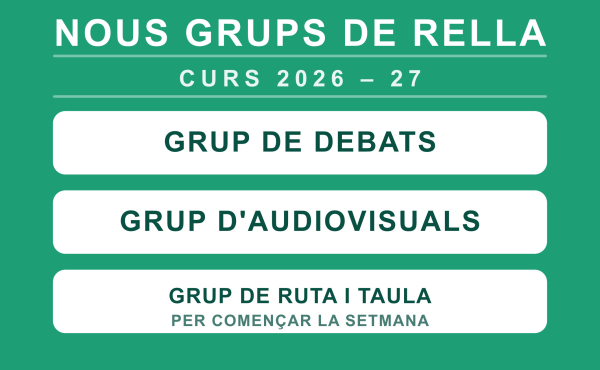 PROPOSTA DE NOUS GRUPS DE RELLA CURS 2026/27 &bsol;&bsol;&bsol; RELLA