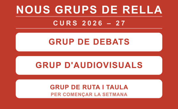 PROPOSTA DE NOUS GRUPS DE RELLA CURS 2026/27 &bsol;&bsol;&bsol; RELLA