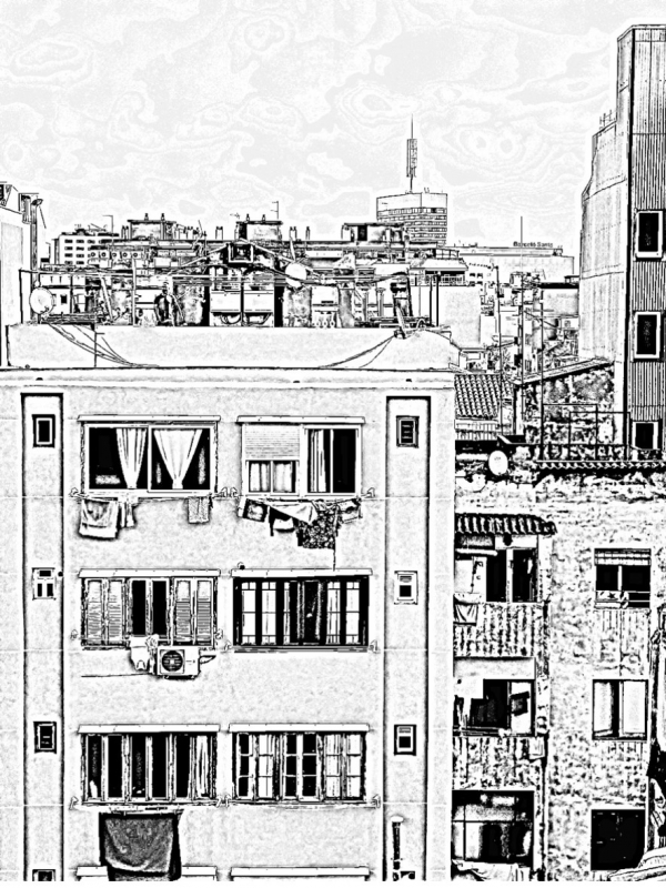 Dibuixos des d'un terrat de Sants  &bsol;&bsol;&bsol; RELLA